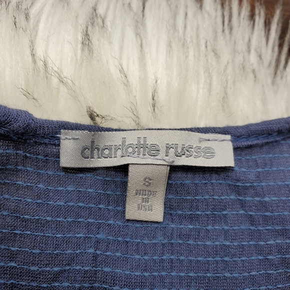 Charlotte Russe Blue Flowy Tank Top - Picture 4 of 4